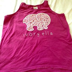 Ivory Ella Pink Paisley Tank Top